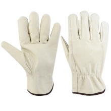 Guantes de trabajo de cuero de grano de cerdo duradero de grado AB para la construcción de madera Conducción de jardín de conducción